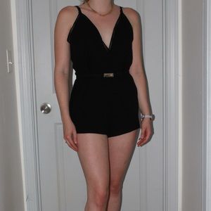 Black romper with low/open back